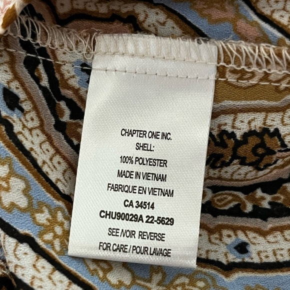 Tamara H Boho Ruffled Collar Long Sleeve Paisley Blouse - Picture 9 of 10